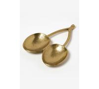 Gold Decorative Aluminium Cherry Trinket Tray Homescapes Yellow One Size