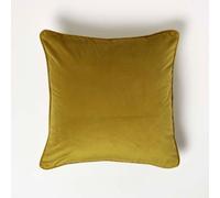 (Gold) Filled Velvet Cushion with Piped Edge 46 x 46 cm