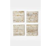 Homescapes Gold & Grey Square Leather Coasters Set of 4 Homescapes Grey