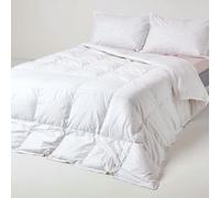 HOMESCAPES King Size Duvet 10.5 Tog, Luxury Ethical White Goose Down Quilt, Anti Allergy 100% Cotton Cover Down-Proof All Seasons Bed Duvets, Washable, RDS & OEKO-TEX Certified