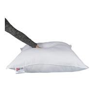 HOMESCAPES Goose feather & Down Euro Continental Square Pillow - 80cm x 80cm (32″x32″) Luxury Natural Hypo-Allergenic European Pillows Soft-Medium Support 100% Cotton Casing RDS Certified.