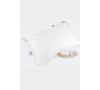HOMESCAPES Goose Feather and Down Camomile Pillow Infused with Dried Chamomile Calming & Relaxing Natural Aromatherapy Scented Pillow to Ease Insomnia Single Pillow Extra Fill RDS Certified.