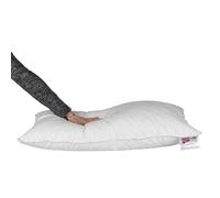 HOMESCAPES Goose feather & Down Euro Continental Pillow - 40cm x 80cm (16″x32″) Luxury Natural Hypo-Allergenic European Pillows Soft-Medium Support 100% Cotton Casing RDS Certified.