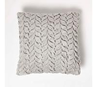 (Grey) Grace Pleated Velvet Cushion