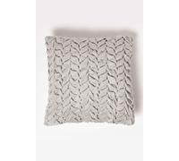 (Grey) Grace Pleated Velvet Cushion