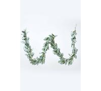 HOMESCAPES Lambs Ear Garland 190 cm Artificial Foliage Soft Faux Vine Greenery for Indoor Decoration