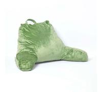 Homescapes Green Reading Pillow Memory Foam Filling & Velvet Cover, Large
