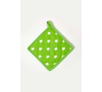 Green Stars Cotton Pot Holder Homescapes Green One Size