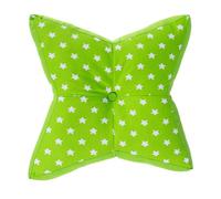 HOMESCAPES Green Star Floor Cushion Large Decorative Children’s & Garden Seat Pad with Star Pattern, Pre-Filled 100% Cotton Indoor and Outdoor Cushion, 48cm