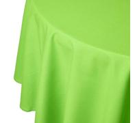 Plain Cotton Round Tablecloth, 178 cm Homescapes Lime One Size