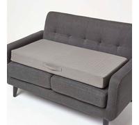 Homescapes Grey Cotton Orthopaedic Foam 2 Seater Booster Cushion