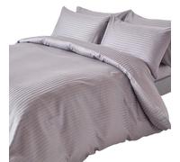 (Super-King, Grey) Duvet Cover with Pillowcase 330 Thread count