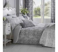 Homescapes Grey French Toile Patterned Duvet Cover Set, Double