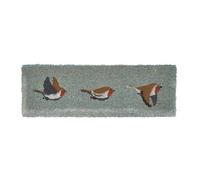 Homescapes Grey Robin Non-Slip Coir Doormat
