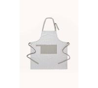Homescapes Grey Stripe Cotton Apron Grey