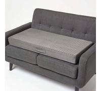 Homescapes Grey Suede Orthopaedic Foam 2 Seater Booster Cushion