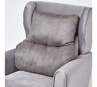 Faux Suede Back Support Cushion Homescapes Grey One Size