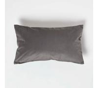(Grey, 30 x 50 cm) Velvet Cushion
