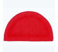 HOMESCAPES Half Round Bath Mat, Luxury 1600gsm Extra Soft 100% Cotton, Reversible Bathroom Mats Non-Slip, Washable, Super Absorbent, Quick-Dry, Red Semi Circle Bathroom Rug, 50 x 80 cm