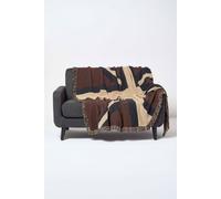 Homescapes Hand Woven 100% Cotton Union Jack Flag Throw - Limited Edition Multi