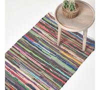 Recycled Cotton Chindi Rug Homescapes Multi 66cm x 200cm