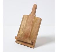 Homescapes Handcrafted Solid Timber Recipe Book Holder & Tablet Stand