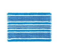 Homescapes Handloomed Striped Cotton Blue Bath Mat