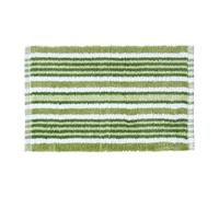Homescapes Handloomed Striped Cotton Green Bath Mat