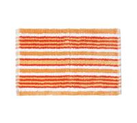 Homescapes Handloomed Striped Cotton Orange Bath Mat