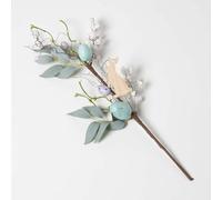 HOMESCAPES Handmade Easter Decorations Easter Egg Picks Berry Sprig Spray Olive Branch Easter Bunny Spring Home Decor for Flower Arrangement Easter Wreath Garland Crafts (1 Pc, 46 cm)