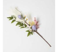 Artificial Easter Egg Stem with Hen Homescapes Lilac One Size