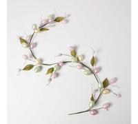 HOMESCAPES Handmade Easter Garland for Mantle Door Spring Decor, Easter Garland with Shimmering Pastel Easter Eggs (140 cm, 1 Pc)