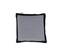 HOMESCAPES Black and White Striped Seat Pad for Dining and Garden Chairs Pre-filled 100% Cotton Square Cushion Pad, 40cm x 40cm