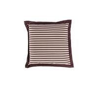Homescapes Handmade Striped Seat Pad Soft Cotton Dining Chair Cushion In Brown Brown 40cm x 40cm