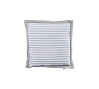 Homescapes Handmade Striped Seat Pad Soft Cotton Dining Chair Cushion In Grey Grey 40cm x 40cm