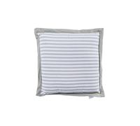 HOMESCAPES Grey and White Striped Seat Pad for Dining and Garden Chairs Pre-filled 100% Cotton Square Cushion Pad, 40cm x 40cm