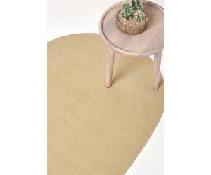 Homescapes Handmade Woven Braided Oval Rug In Natural Natural