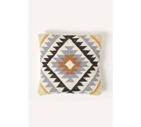 Homescapes Handwoven Kilim Cushion With Feather Filling In Gold Gold