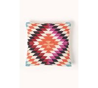 Homescapes Handwoven Kilim Cushion with Feather Filling - Orange