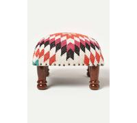 Homescapes Handwoven Kilim Footstool 40 X 40 Cm