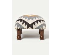 Homescapes Handwoven Kilim Footstool 40 X 40 Cm In Gold Gold One Size