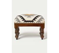 Homescapes Agra Handwoven Kilim Footstool 50 X 30 Cm