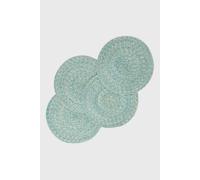 Homescapes Handwoven Round Placemats Set Of 4 In Green Green One Size