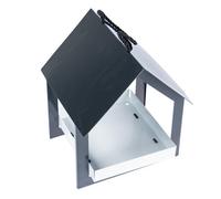 Homescapes Hanging Black Metal Bird Table with Chain