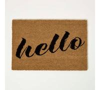 Homescapes "hello" Coir Doormat 60 X 40 Cm