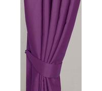 HOMESCAPES Aubergine Curtain Tie Back Pair Herringbone Chevron Textured Retro Geometric Design 2 Tie Backs For Curtain Pair Coordinating with Blackout Thermal Curtains. Free Sample Swatches Available