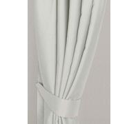 HOMESCAPES Cream Curtain Tie Back Pair Herringbone Chevron Textured Retro Geometric Design 2 Tie Backs For Curtain Pair - Coordinating with Blackout Thermal Curtains. Free Sample Swatches Available