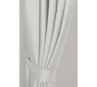 (Cream) Herringbone Chevron Curtain Tie Back Pair