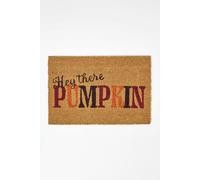 Homescapes Hey There Pumpkin Non-Slip Coir Doormat, 40 X 60 Cm In Natural Natural 40 x 60cm