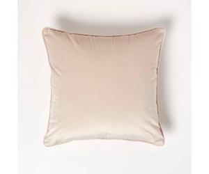 Homescapes Homescpaes Cream Filled Velvet Cushion With Piped Edge 46 X 46 Cm